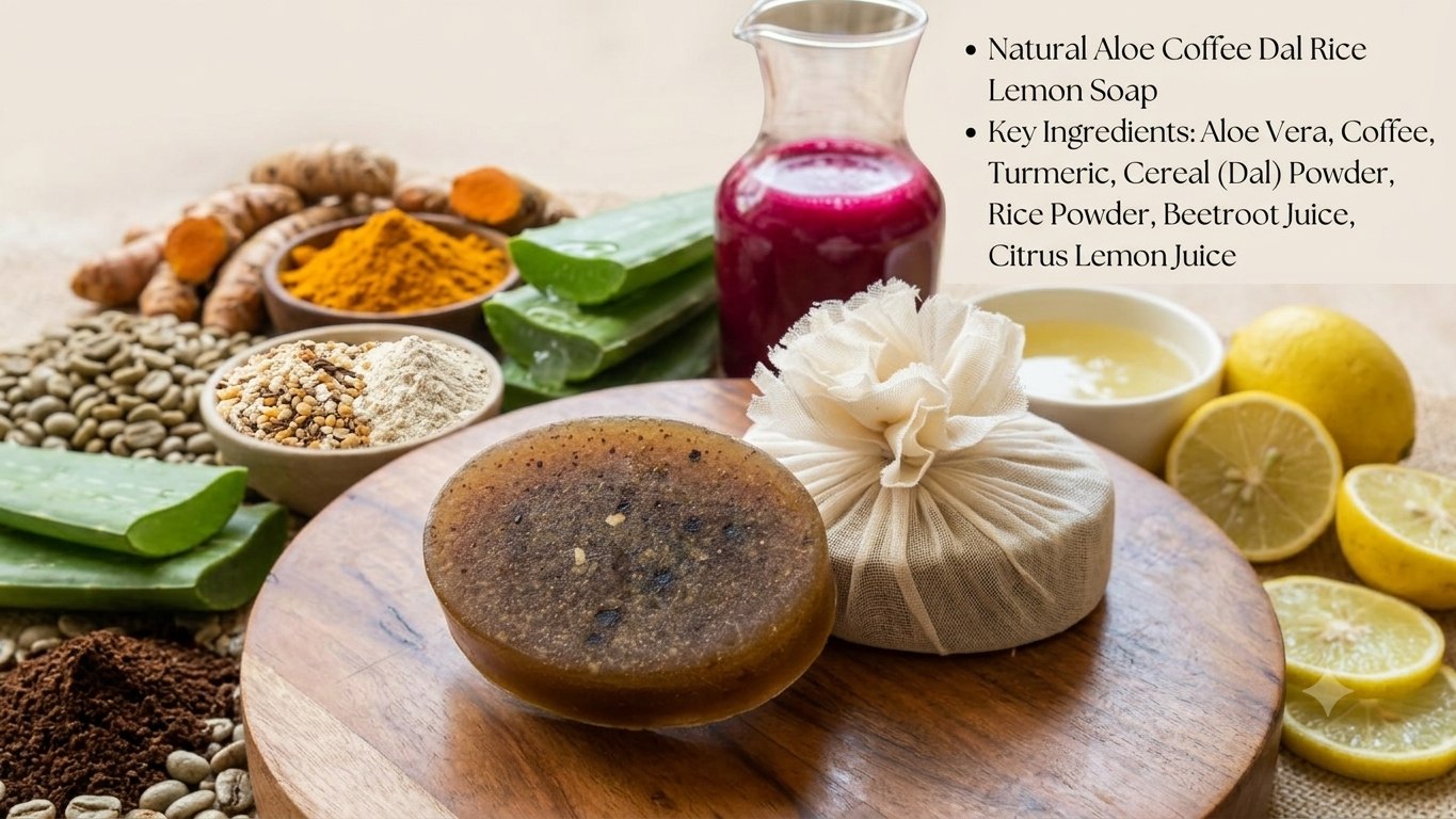 Aloe, Coffee & Turmeric Exfoliating Soap