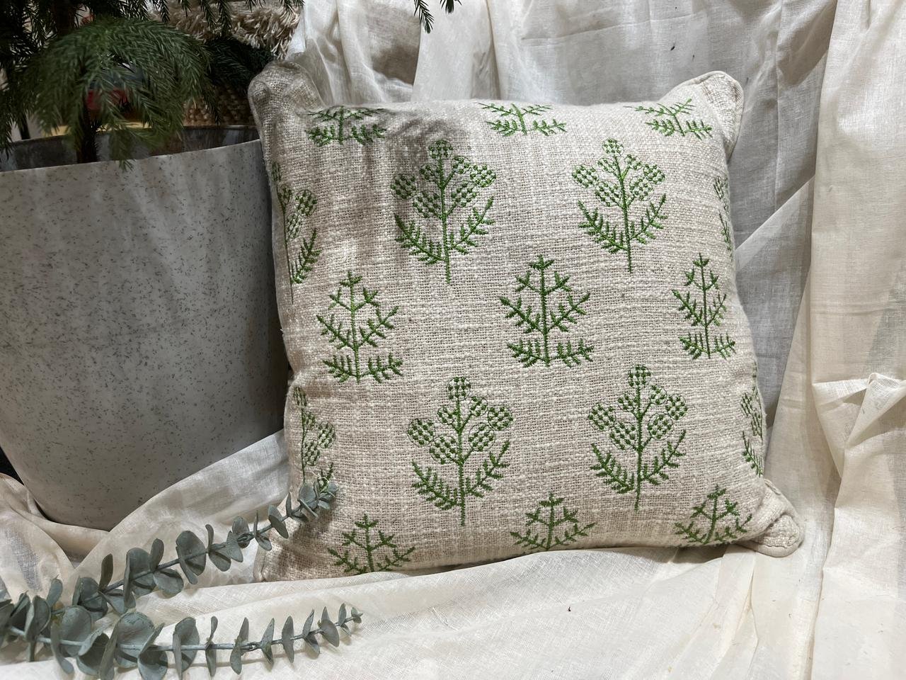 Embroidered Cushion Cover