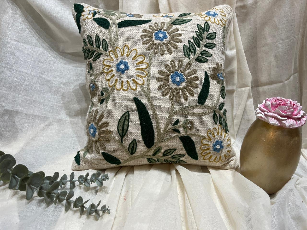 Embroidered Cushion Cover