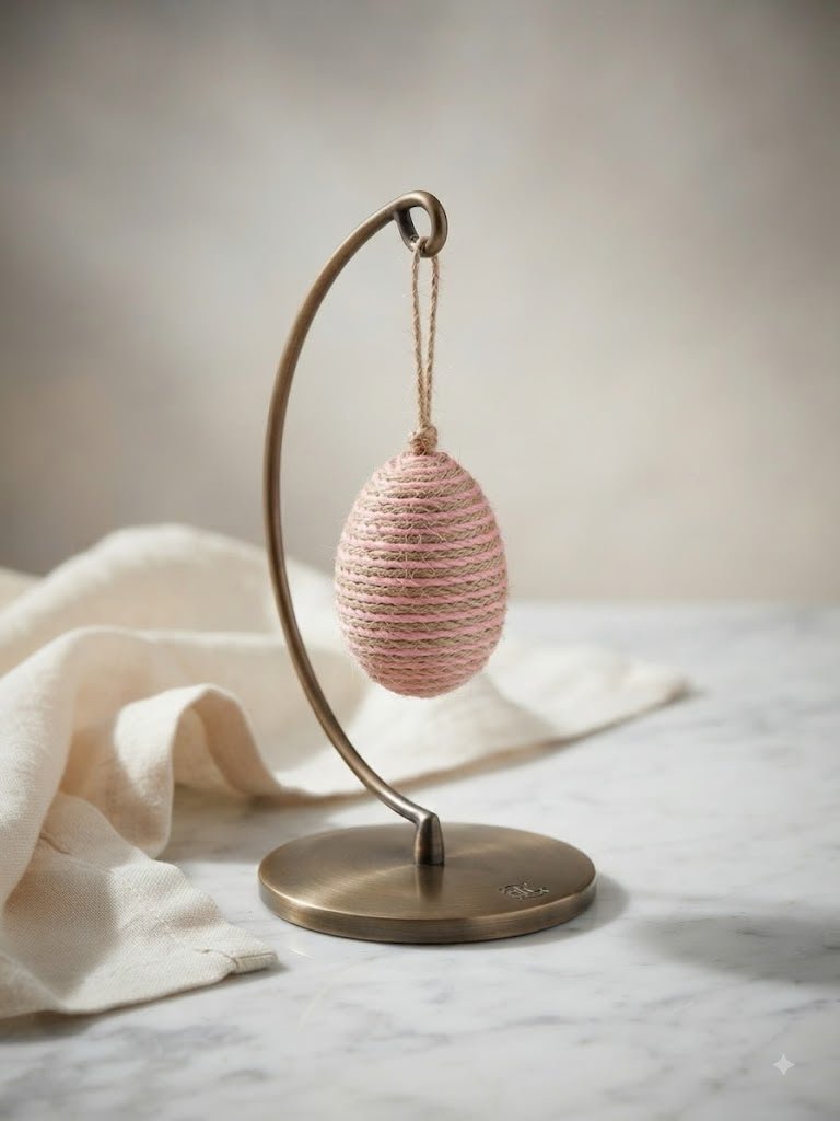 Two-Tone Jute & Twine Egg Hanging Decor