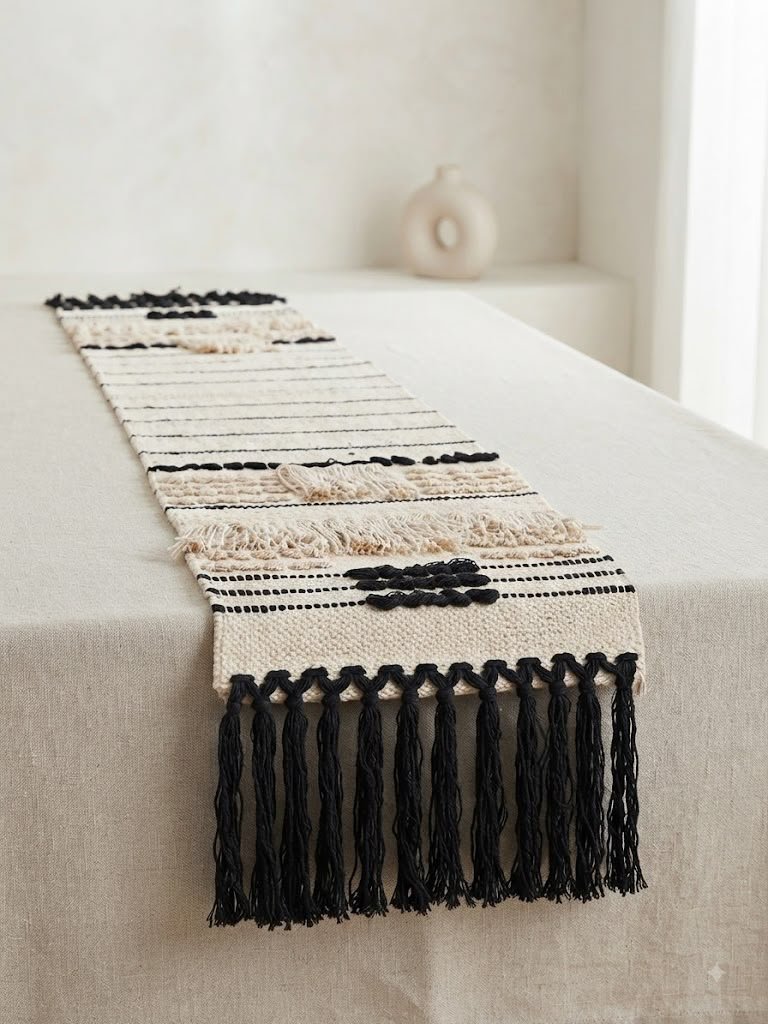 Boho Hand-Woven Table Runner