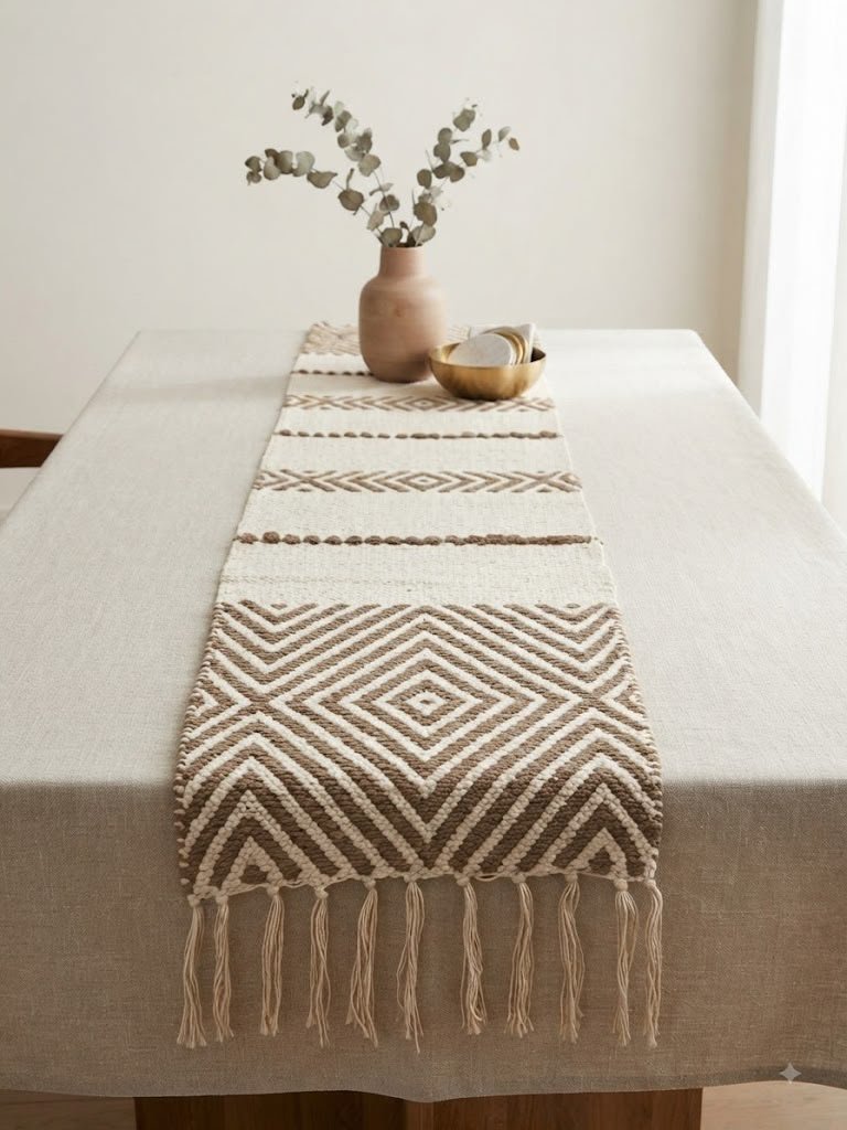 Boho Hand-Woven Table Runner