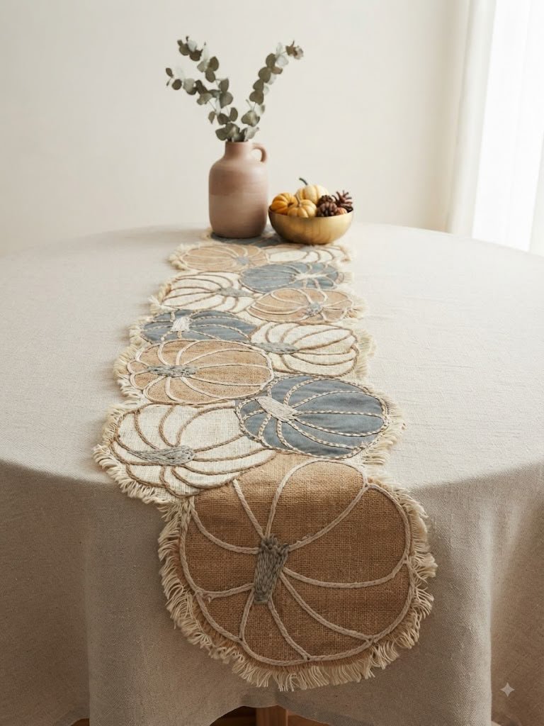 Harvest Pumpkin Pure Cotton Table Runner